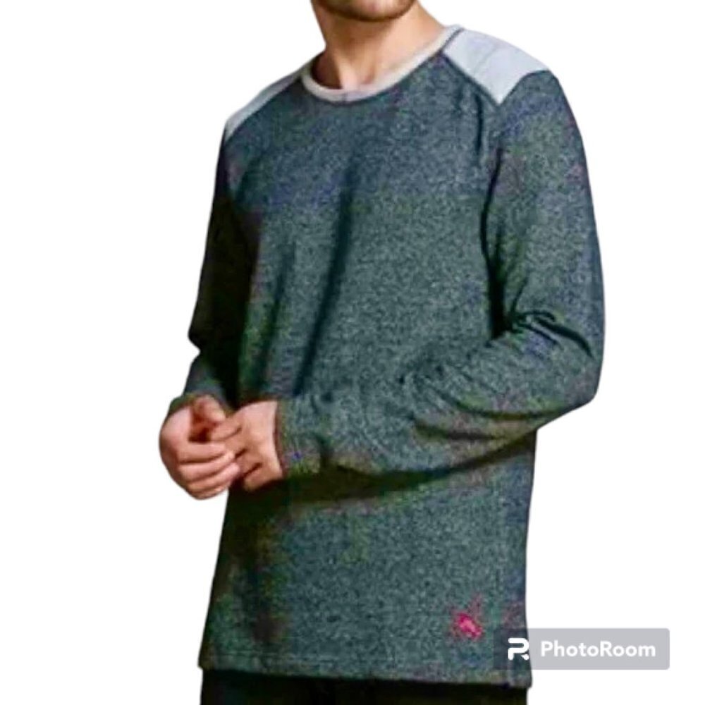 Tommy Bahama Men's XL Blue Gray Marlin Fleece Pullover
